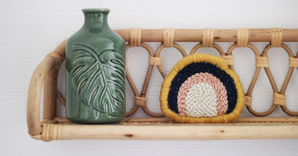 DIY mini wallet in punch needle DIY mini wallet in punch needle