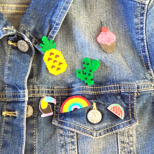 DIY Pin's ironing beads hama and plastic crazy pineapple and watermelon shapes DIY Pin's ironing beads hama and plastic crazy pineapple and watermelon shapes