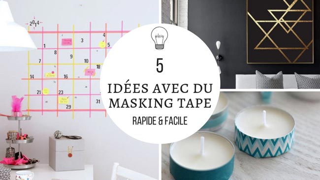 5 decorating ideas with Masking tape 5 decorating ideas with Masking tape