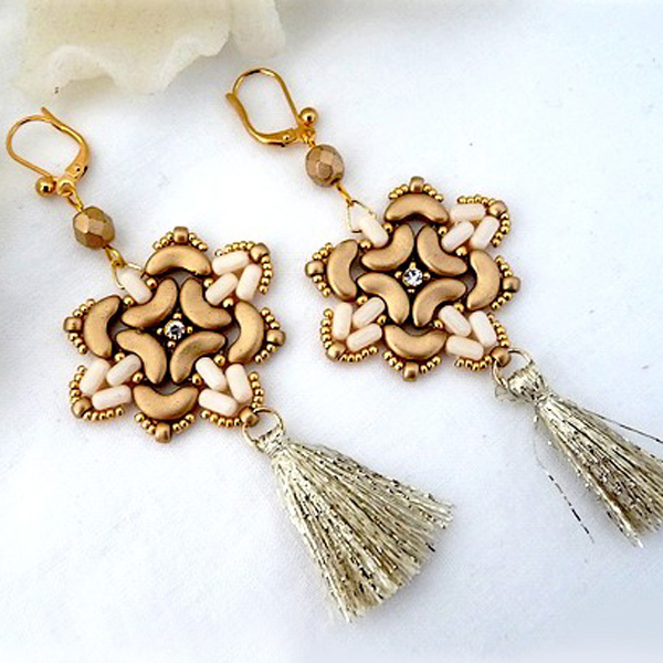 Mino earrings with Arcos® and Ios® beads by Puca Mino earrings with Arcos® and Ios® beads by Puca