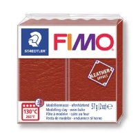 fimo cuir rouge