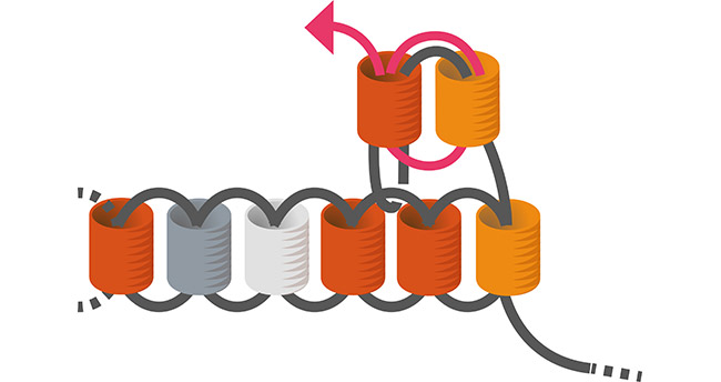 Earrings woven diamond beads Miyuki brick stitch step 6 Boucles d'oreilles tissées losange en perles Miyuki brick stitch étape 6