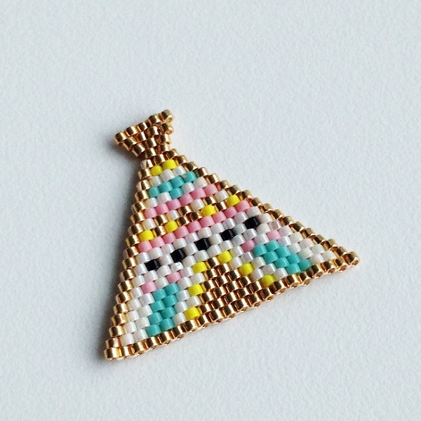 Miyuki teepee brooch by Rose Moustache Miyuki teepee brooch by Rose Moustache