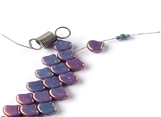 etape4 imitation bracelet snake glass beads Ginko