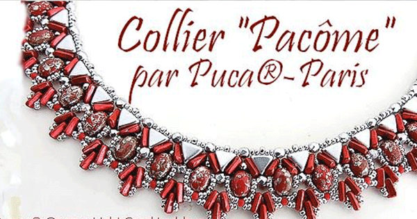DIY Pacôme necklace in Piros glass beads by Puca DIY Pacôme necklace in Piros glass beads by Puca