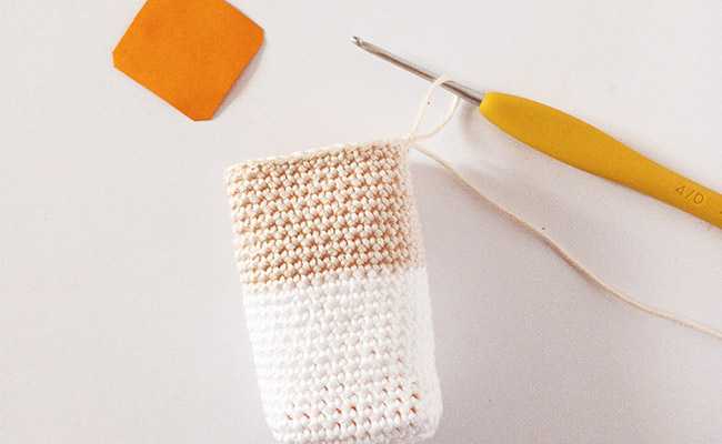 step 3- milk carton and crochet cookies