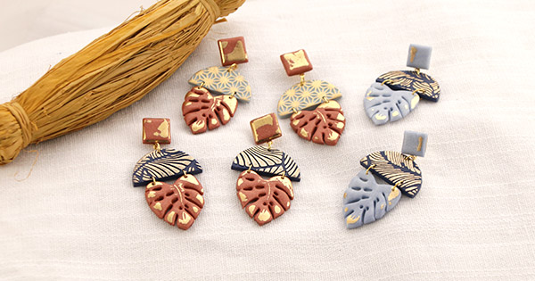 Polymer earrings and foils Polymer earrings and foils