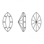 PureCrystal Navette 10x5mm Jet Hematite