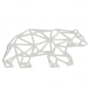 925 Sterling Silver Origami spacer / pendant 29x13 mm bear x1