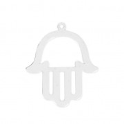 22x19 mm 925 Sterling silver Hamsa hand pendant x1