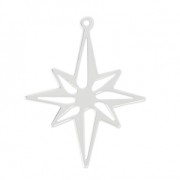 925 Sterling silver compas rose pendant 26x21 mm x1