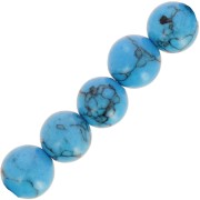 Beads Turquoise Synthetic rond beads 8mm x10