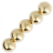 Round beads fine Gold plated 4 mm x50