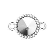 925 Sterling Silver setting spacer for cabochon PureCrystal 1122 8 mm x1