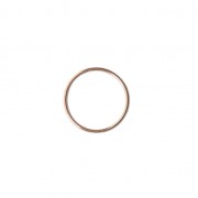 Mounting round element for beadweaving 20 mm European made - Rose Gold Tone x1