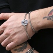 Stainless steel serpentine bracelet 17.5 cm x1