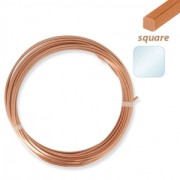 Square copper wire 0.8 mm for jewelry anti-tarnish x6m