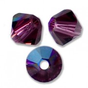PureCrystal 5328 Crystal Bicones 3 mm Amethyst Shimmer x50