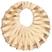 Round rattan pendant 42 mm for DIY jewelry creation x1