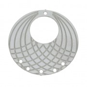 Stainless steel spacers with 6 holes to decorate 23 mm x2