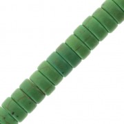 Bead Rondelles 6x3 mm Howlite imitation x38cm - Green x1