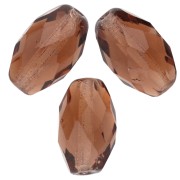 Olives faceted 14x10 mm Smoked Topaz x8