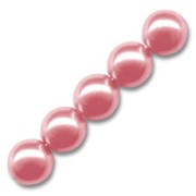 Pearly beads 8mm Antique Rose x25