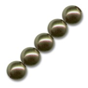 Pearly beads 6mm Dark Khaki x50