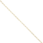 Rectangular striated 2.5 mm mesh chain Gold Tone x50 cm