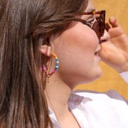 Heishi beads in polymer clay 5x1 mm Terre x39 cm