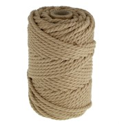 5 mm macramé cotton cord spool - Dark sand x50m