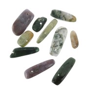 Irregular drop beads 12-22 mm Indian Agate x10