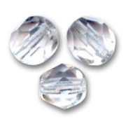 Fire Polished faceted round beads 5mm Crystal x50