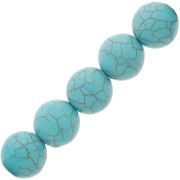 Bead Turquoise Synthetic round beads 12mm x1