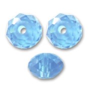 PureCrystal 5040 Flat rounds 4mm Aquamarine x20