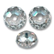 PureCrystal 5040 8 mm Flat Round - Black Diamond x1