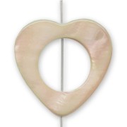 Heart with gap 25mm Brown x1