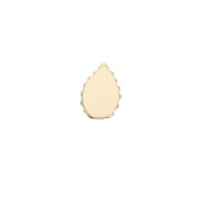 7x5mm Gold filled glue-on element - Leaf Shape x1