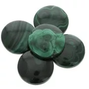 25mm Malachite round Cabochon x1