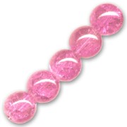 Cracked Beads 12mm Light Rose x5