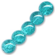 Cracked Beads 12mm Aquamarine x5