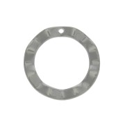 18mm Stainless Steel Hammered circle charm x1