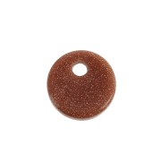 8mm Round Gold Stone sequin - Imitation SunStone x1