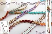 2x5 mm Glass beads Piros® by Puca® - Golden Mat x10g