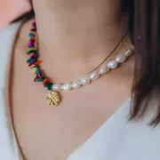 Howlite teinted Turquoise Chip beads 8 - 11 mm x85cm