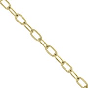 2.6mm Stainless Steel 316L Rectangle cable mesh chain - Gold Tone x50 cm