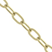 2.6mm Stainless Steel 316L Rectangle cable mesh chain - Gold Tone x50 cm