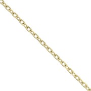 1.3mm Stainless Steel 316L Flat cable mesh chain - Gold Tone x50 cm