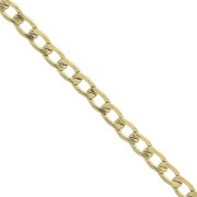 3.7mm Stainless Steel 316L Curb chain - Gold Tone x 50cm