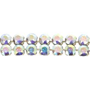 5.3mm PureCrystal Crystal Mesh 40001 2 rows - Crystal AB - Gold Tone x5cm